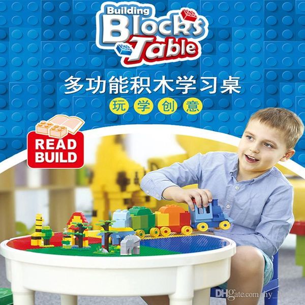 

300pcs building blocks kindergarten multifunctional study desk novelty diy creative assemble toys for baby early education 04