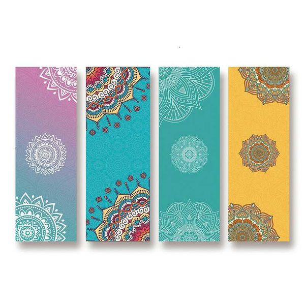 

yoga mats floral print mat pilates bodybuilding fitness sport pad antiskid sweat absorption towel foldable portable exercise
