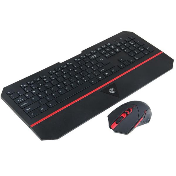

cgjxse780 wireless keyboard mouse gamer gaming set kit combo 2 .4g laser mouse for computer desknotebook office typing t190624