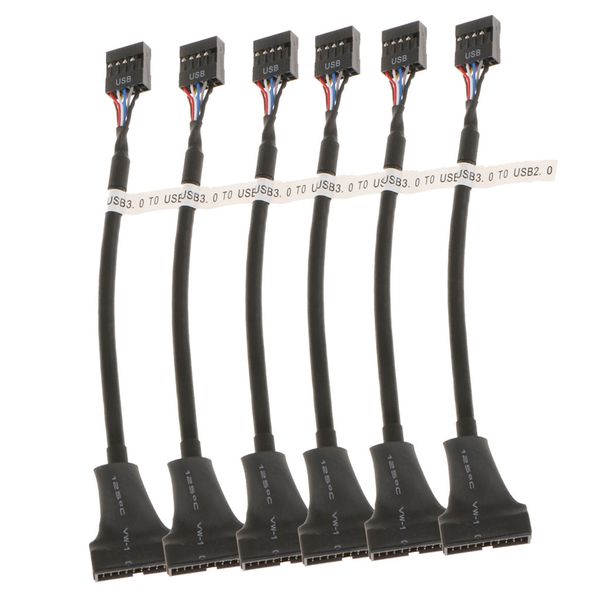 

6x usb 3.0 20-pin header male to usb 2.0 9pin female adapter converter cable