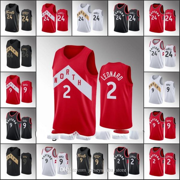 

men basketball jersey norman toronto powell serge ibaka kawhi leonard raptors 2019-20 jerseys, Black;red