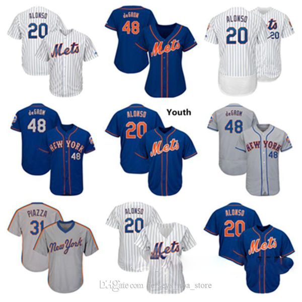 

mens womens youth custom pete alonso jersey jeff mcneil jacob degrom darryl strawberry dwight gooden david wright baseball jerseys, Blue;black