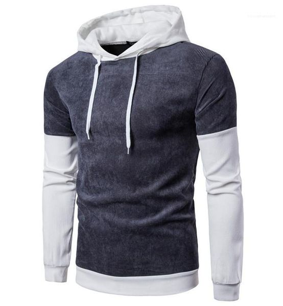 

male fashion mens panelled hoodies designer homme hat collar wrinkle long sleeve pullover contract color, Black