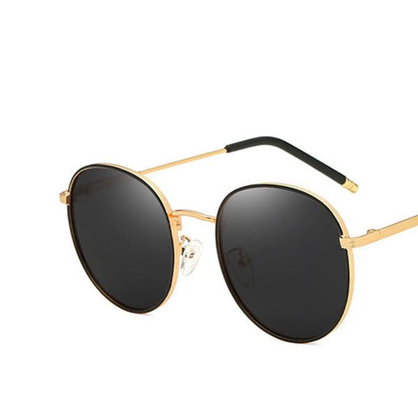 

metal round big frame trend sunglasses women thin slim 2020 new retro eyeglasses pink vintage glasses, White;black