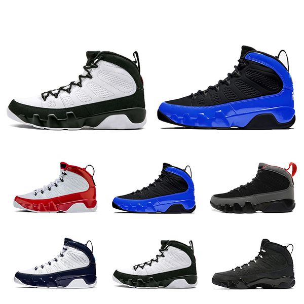 

new arrived basketball shoes 9s leather white red blue bred og space jam unc 9 running shoes breathable sports sneaker mens trianers, Black