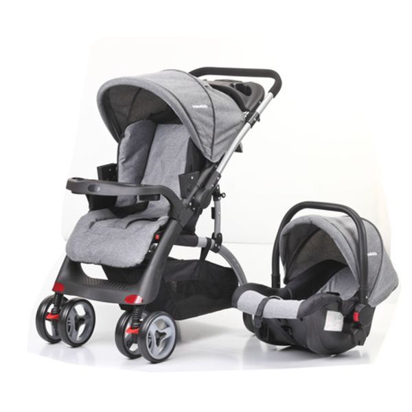 

four wheels stroller aluminum 300 d oxford cloth baby stroller folding 3c basket car seat ombrelle poussette plegable