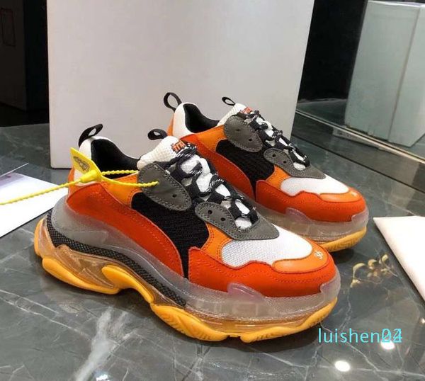 

luxury designers crystal bottom casual shoes triple s designer low old dad sneaker combination soles boots mens womens shoes sneakers l24, Black