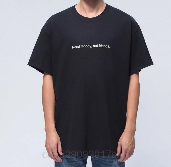 

мужских футболки потребности моды денег не дружит письмо t shirt хлопок o neck коротких рукавов тенниски мужчин и женщины тенниска