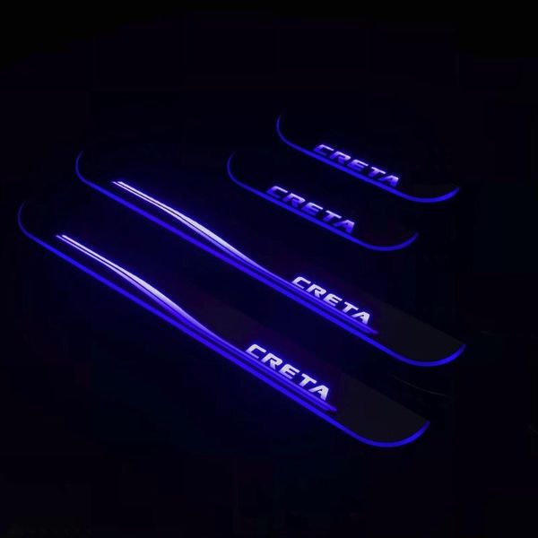 

express delivery led door sill plate strip welcome light threshold guard protectors for creta