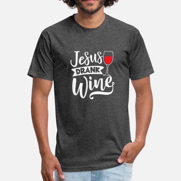 

jesus drank wine in vino veritas drinking fun gift t shirt men printing cotton o-neck male sunlight fashion summer style letters shirt
