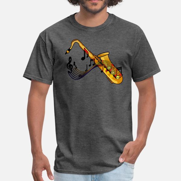 

saxophone t shirt men create cotton round neck formal gift casual spring autumn trend shirt