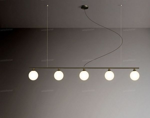 

nordic dining room all copper led chandelier modern glass ball living room hanging lamp bedroom lighting fixture study lights