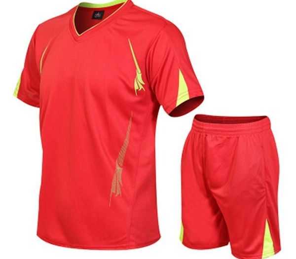 

pants 2pcs sportswear clothing quick dry breathable mens sport suits summer sweat short sleeve casual tracksuits designer male tshirts, Gray