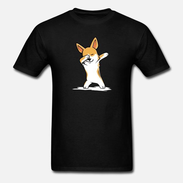 

funny pembroke welsh corgi dabbing t shirt men printing tee shirt s-xxxl clothes anti-wrinkle breathable spring normal shirt