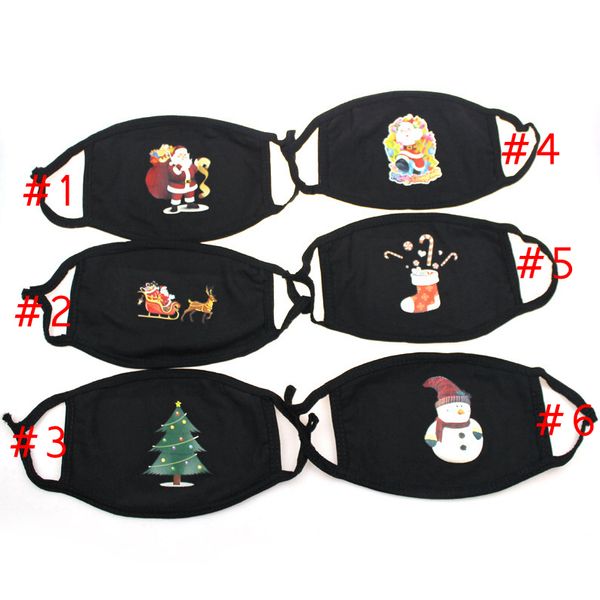 

cartoon christmas face masks christmas tree deer santa claus mask mouth cover dustproof washable resuable xmas printed mask