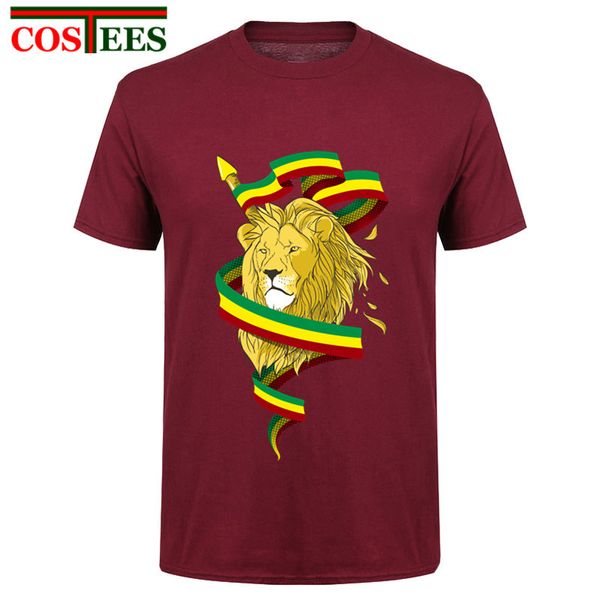 

funny tees men t shirts reggae lion zion costume rasta lion novelty camisetas natural cotton short sleeve tshirt homme