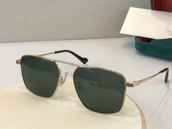 

0743 new men sunglasses fashion square frame pilot glasses selling popular model eyewear simple style uv400 protection with case 0743s, White;black