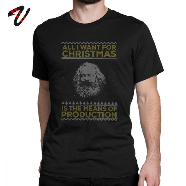 

men t shirt karl marx ugly sweater t-shirts all i want for christmas is the means of production communism clothes socialism tees