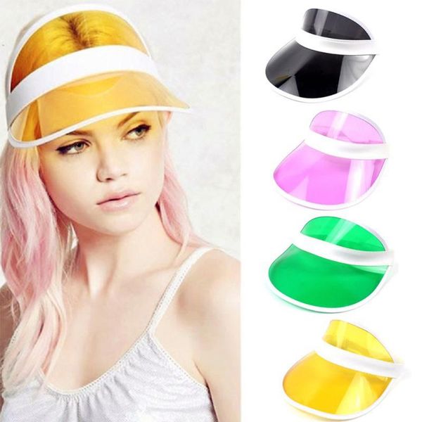

женщины человек прозрачный summer sun visor party повседневный clear plastic adult солнцезащитный cap sunhat unisex на открытом воздухе hat, Blue;gray