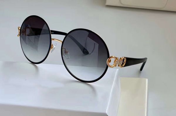 

black gold round sunglasses grey shaded shades sf180 occhiali da sole firmati women sunglasses men with box, White;black