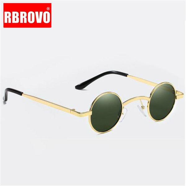 

rbrovo 2020 new small frame round mirror sunglasses women brand designer retro eyeglasses vintage uv400 feminino, White;black