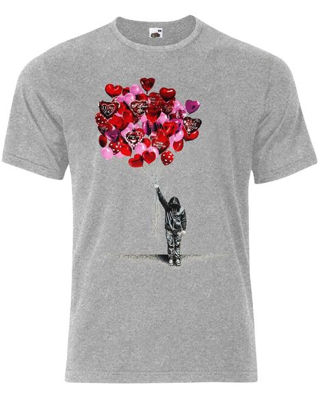 

love balloons valentine red pink banksy graffiti street art t-shirt 2019 fashion men short sleeve cool shirts