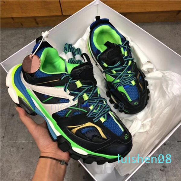 

2020 new man woman sneaker lace-up mixed colors fashion lace up grandpa trainer designer shoes chaussures de sport l28, Black