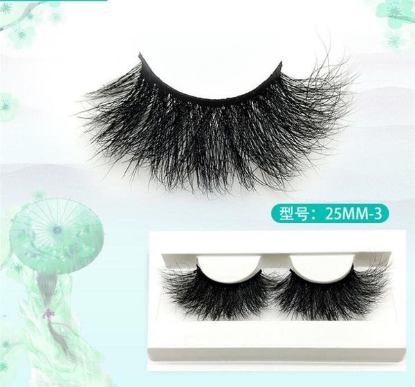 

false eyelashes hbzgtlad 25mm -3 of long water mink thick cross handmade fake