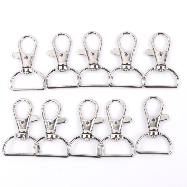 

metal swivel trigger lobster clasp snap hook key chain ring paracord a8 lanyard diy craft backpack bag parts hanger, Black