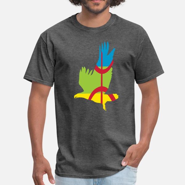 

amazigh flag eagle patriotic t shirt men printed short sleeve o-neck outfit crazy building summer leisure shirt