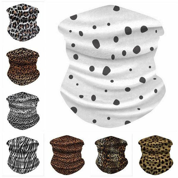 

masks leopard print scarves 3d suncreen magic turban spot ice silk riding headgear outdoor party sports mask stripe wrist band ylalsk603