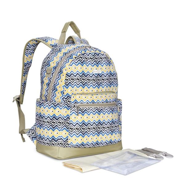 

stylish canvas national style diaper rmommy bag nappy baby bag for mother large capacity mother backpack for outdoor travel