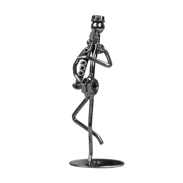 

art office iron men model guitar trumpet ornament play instrument bar figurines