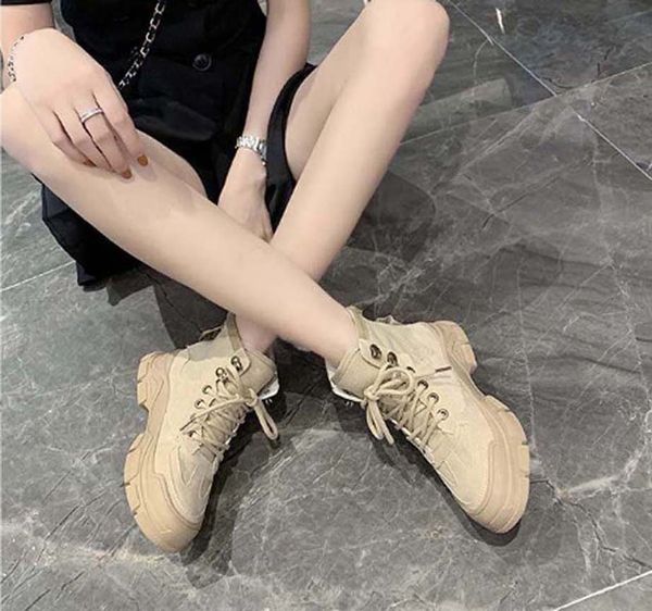 

fashion color matching round head women long boots female martin casual wild non-slip leather women's boots cowboy booties sh008 p5, Black