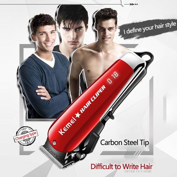 

a lcd tondeuse a barbe kemei km-2611 tondeuse a cheveux professionnelle coupe cheveux sans fil barbier tondeuse cheveux pour hommes ecran