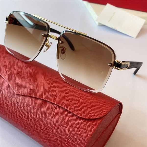 

the new fashion sunglasses 0210 pilot cut-shaped lens half frame design classic style, avant-garde design style uv protection, White;black