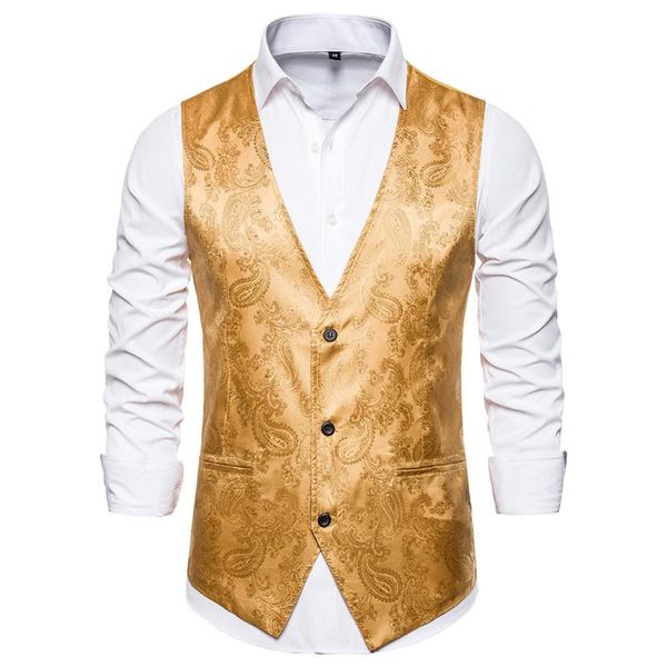 

luxury 2020 men wedding slim fit vest retro design party waistcoat casual club gilet costume sleeveless jacket homme suit vest, Black;white