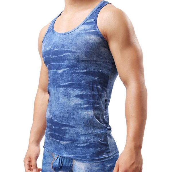 

2020 sleeveless perfect men solid color sleeveless low chest faux leather slim vest fitness tank, White;black