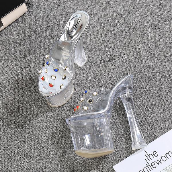 

women's sandals high heels super high heels fashion wedges slimming single shoes cross with waterproof table fish mouth women's sh, Black