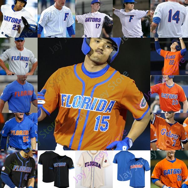 

florida gators baseball jersey ncaa college ryan cabarcas hunter barco brandon sproat jud fabian kirby mcmullen kendrick calilao, Blue;black