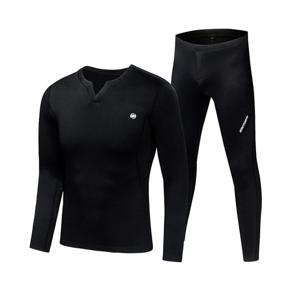 

twe winter cycling base layers sport underwear suit warm fleece mtb bike bicycle clothes sport skiing skateboarding set 2020, Black;red