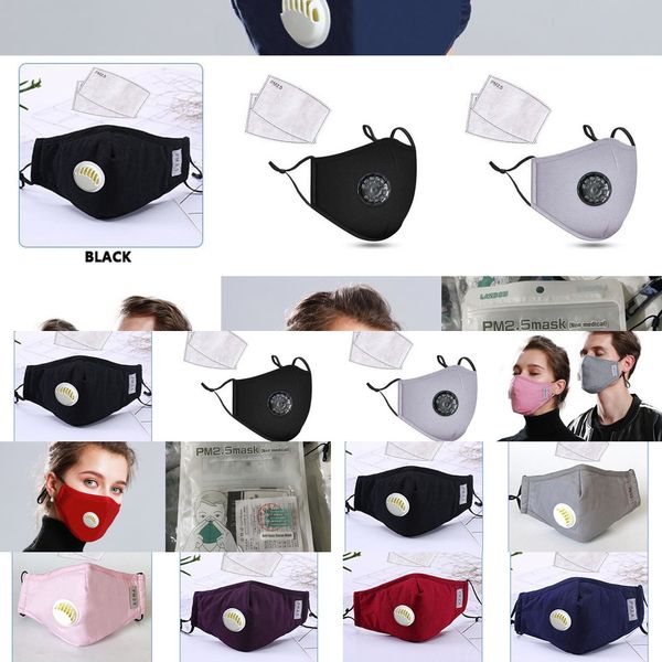 

100pcs reusable masks adjusable cotton face masks designer pm2.5 protective 2pcs 5layers f mjma 62df