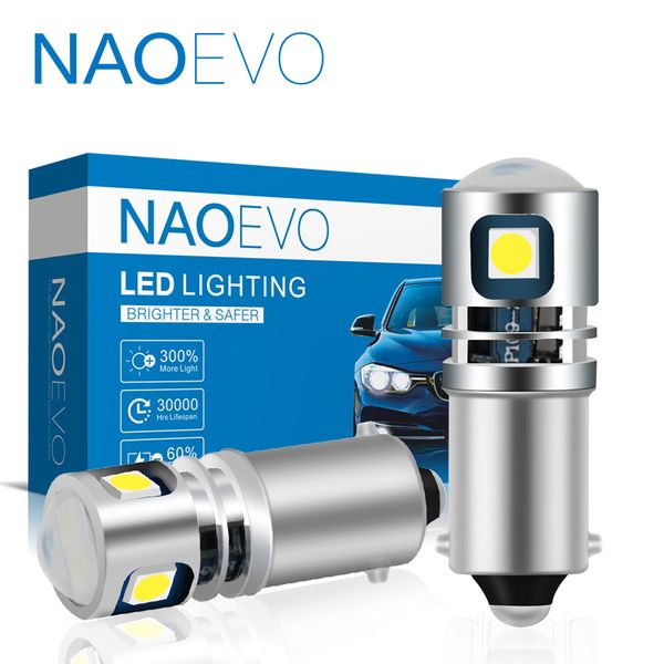 

naoevo h21w led h6w ba9s bay9s bax9s t4w 12v 24v led for car rear fog light 6000k h5w 2835 smd white auto parking reverse lamp