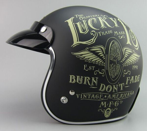 

the latest cruise torch series retro helmet helmet half asian black 13