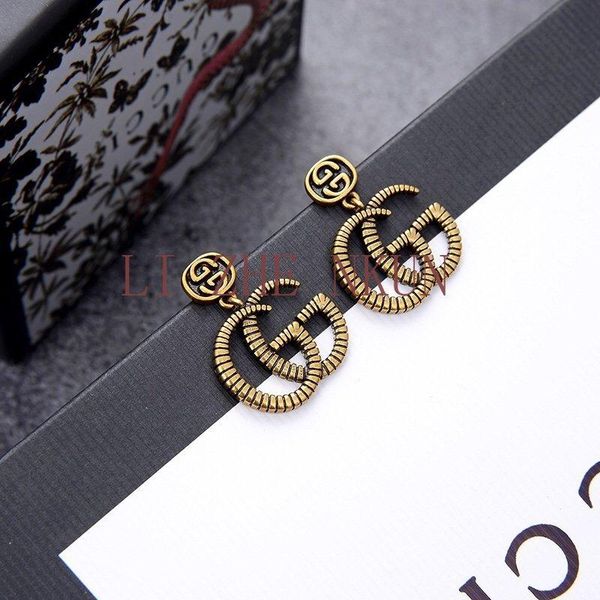 

new personality earrings luxury design brass earrings for woman trend earrings fashion accessories supply wholesalef6, Golden