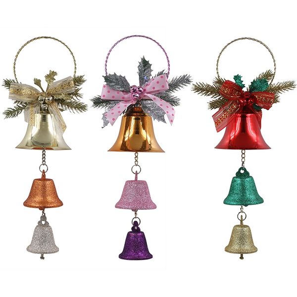 

christmas bell pendant iron xmas tree ornament home festival wedding hanging decoration kids toys crafts decorative