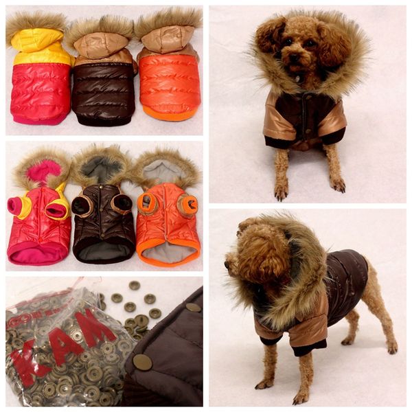

pets winter thermal jacket warm lovely color-blocked pet clothing s m l xl cold -proof dog coat jacket puppy winter pet clothes vt1620
