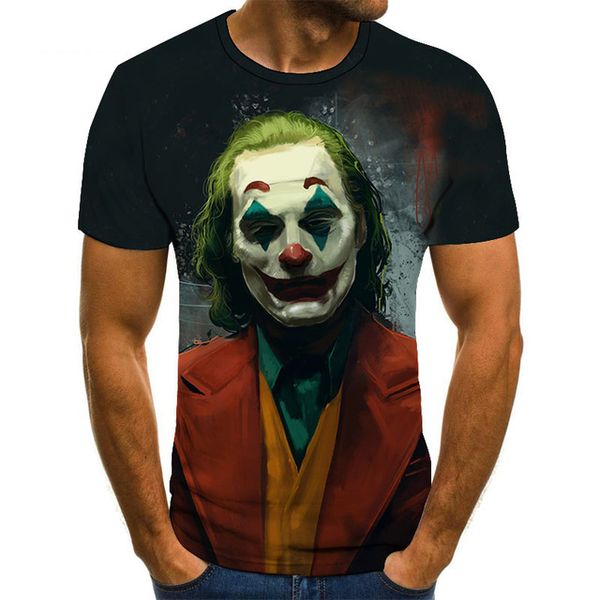 

sketch the clown joker face male clown short sleeved joke 3d print shirts hentai humor oversized men clothing