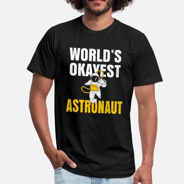 

в мире okayest астронавт футболка мужчина интересной майка размер s-3xl fit интересная аутентичная весна pattern