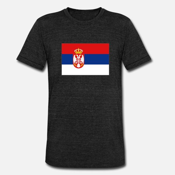 

serbia flag t shirt men custom cotton o-neck slim loose casual summer standard shirt